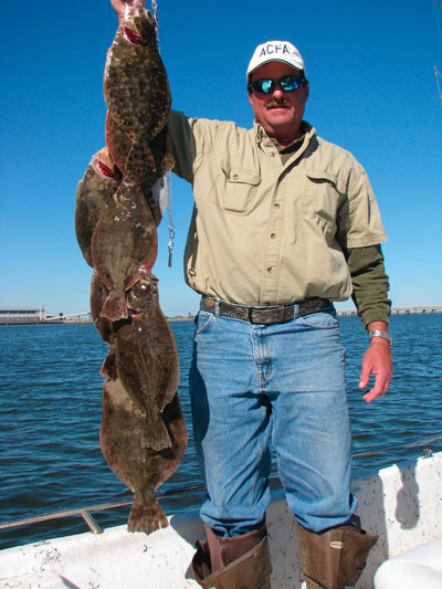 Flounder fishing in Orange Beach, Mobile Bay, Alabama